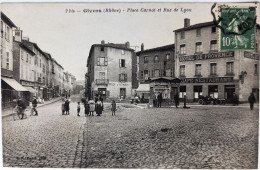 CPA Carte Postale / 69 Rhône, Givors / B. F. (Berthaud Frères) - 2 Bis / Place Carnot Et Rue De Lyon. - Givors