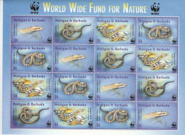 Antigua & Barbuda 2002, Postfris MNH, Snakes - Antigua Y Barbuda (1981-...)