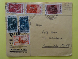 Sarre  Lettre Avec Timbres De Bienfaisance - Lettres & Documents