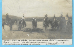 Mexique-1906-Cow-Boy Mexicain-Chevaux-exp.un Expatrié Belge Auguste Van Steenbergen-Hacienda-El Chinal-Mexico--> Belgica - Mexique