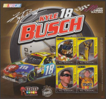 St.Vincent & Die Grenadinen Mi.Nr. Klbg.6822-25 Kyle Busch, NASCAR  - St.Vincent Und Die Grenadinen