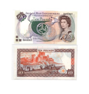 Isle Of Man Ten (10) Pounds ND 2007 QEII P-47 UNC - 10 Pounds