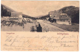 Postkarte Wittighaus -Berghüte Im Jsergebirge, S/w, 1900, Orig. Gelaufen, Marke Wurde Entfernt, II- - Hotels & Restaurants