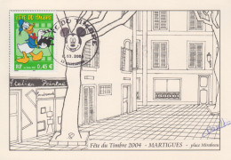 Carte  Locale  1er  Jour  FRANCE   FETE  Du  TIMBRE   MARTIGUES    2004 - Journée Du Timbre