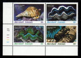 Marshall Inseln 1986 - Mi.Nr. 73 - 76 - Postfrisch MNH - Tiere Animals Meeresschnecken Snails - Maritiem Leven