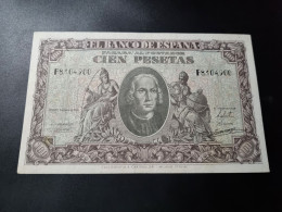 ESPAÑA BILLETE ESTADO ESPAÑOL 100 PESETAS 1940 EBC/EBC+ / AUNC SPAIN BANKNOTE - 500 Pesetas