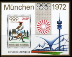 Senegal Mi.Nr. Block 10 Olympiade 1972, Fackelläufer, Silhouette München - Sénégal (1960-...)