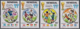 Senegal Mi.Nr. 671-74 Fußball-WM 1978 Argentinien, Gruppen 1 Bis 4 (4 Werte) - Sénégal (1960-...)