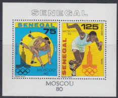 Senegal Mi.Nr. Block 38 Olympische Sommerspiele Moskau, Ringen + Sprint  - Sénégal (1960-...)