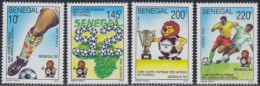 Senegal Mi.Nr. 1174-77 Fußball-Afrikameisterschaft 1992 (4 Werte) - Sénégal (1960-...)