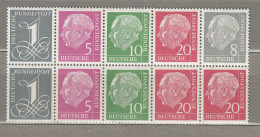 DEUTSCHLAND GERMANY 1958 MNH(**) Mi H Blatt 8 CV 40EUR #33870 - Ungebraucht