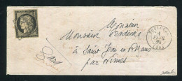 Superbe Lettre De Toulouse Pour St Jean De Royans ( 1850 ) Avec Un N° 3 - 1849-1850 Ceres