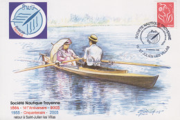 Carte   FRANCE    AVIRON   TROYES    Société   Nautique   Troyenne    SAINT  JULIEN  LES  VILLAS    2005 - Rudersport