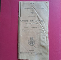 Paris Et L'Exposition Internatioanle De 1878 - Guide Universel Par Francis Franck (état) - Programmes