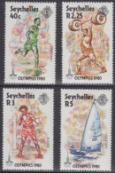 Seychellen Mi.Nr. 461-64 Olymp. Sommerspiele Moskau (4 Werte) - Seychellen (1976-...)