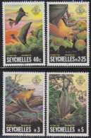 Seychellen Mi.Nr. 494-97 Flughunde (4 Werte) - Seychelles (1976-...)