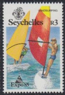 Seychellen Mi.Nr. 581 Sonderausstellung EXPO '85, Windsurfer (3) - Seychelles (1976-...)