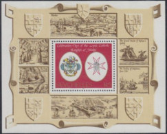Seychellen Mi.Nr. Block 28 Malteserorden, Ordenszeichen Und Wappen  - Seychelles (1976-...)