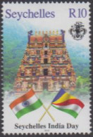 Seychellen MiNr. 941 Freundschaft Mit Indien, Tempel, Flaggen (10) - Seychelles (1976-...)