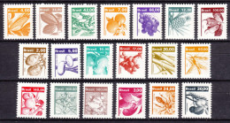 Brazil Brasil 1980 1981 1982 Plants Fruits Issue, Several Sets, Mint Never Hinged - Ungebraucht
