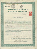 Titre De 1923 - Madeira Mamore Railway Company - - Railway & Tramway