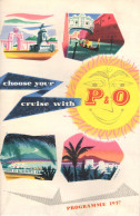 P&O 1957 Cruise Ship Art Deco Advertising Programme Wall Chart - Europa