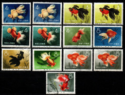 VR China 1960 - Lot Aus Mi.Nr. 534 - 545 - Gestempelt Used - Tiere Animals Fische Animals - Used Stamps