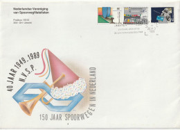Nederland 1989, Letter Unused, 150 Years Of Railways - Storia Postale