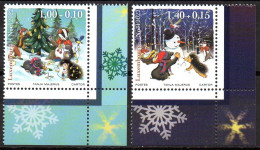 LUXEMBOURG 2022 - 2v - MH - Noël - Christmas - Navidad - Snowman - Badger - Hedgehog - Mistletoe - Weihnachten