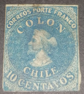 Chile 10 Centavos 1856 - Chile