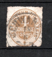 Schleswig-Holstein 1865 Freimarke 25 Ziffern Gebraucht Schwartau (unten Dunn) - Schleswig-Holstein