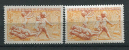 26397 FRANCE N°860a** 8F+2F Eté : Ombre Courte Sous La Paille + Normal (non Inclus)  1949  TB - Neufs