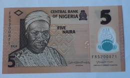 NIGERIA -  5 NAIRA  - 2020 - P 38 - POLYMER - UNC - BANKNOTES - PAPER MONEY - CARTAMONETA - - Cina
