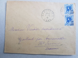 ALGERIE -  1941 DESCARTES ORAN POUR GAILLARD PAR ANNEMASSE - Lettres & Documents