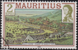 1983 Mauritius° Mi:MU 450II.IXA, Yt:MU 572, Sg:MU 543B, Druckdatum 1983. Horse Races On The Champs De Mars (1870) - Mauritius (1968-...)