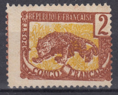 CONGO PANTHERE N° 28f VARIETE PIQUAGE A CHEVAL NEUF ** GOMME SANS CHARNIERE - Unused Stamps