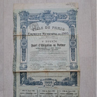 Ville De Paris - Emprunt Municipal De 1905 - Quart D'Obligation Au Porteur N° 244,976 (état) - P - R
