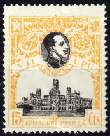 ESPAGNE / ESPAÑA - 1920 Ed.301 15c Amarillo Y Negro Congreso De La UPU En Madrid - Nuevo * Muy Bonito - Unused Stamps
