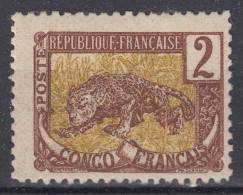 CONGO N° 28 ERREUR DE COULEUR BRUN LILAS & JAUNE OLIVE NEUF ** SANS CHARNIERE - Nuevos