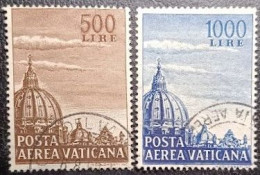 VATICAN. PA Y&T N°22/23 (issu D'une Collection) USED. - Poste Aérienne