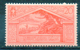 ITALIE (Royaume) - 1930 - N° 264 - 20 C. Rouge-orange - (Bimillénaire De La Naissance De Virgile) - Nuovi