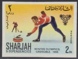 Sharjah Mi.Nr. 401B Olympia 1968 Grenoble, Curling (2) - Sharjah
