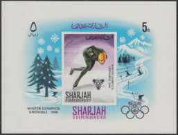Sharjah Mi.Nr. Block 31 Olympia 1968 Grenoble, Eisschnelllauf - Sharjah
