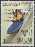 Sharjah Mi.Nr. 413A Olympia 1968 Grenoble, Zweierbob, M.Aufdr. (1) - Sharjah