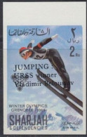 Sharjah Mi.Nr. 414B Olympia 1968 Grenoble, Skispringen, M.Aufdr. (2) - Sharjah