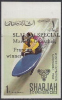 Sharjah Mi.Nr. 413B Olympia 1968 Grenoble, Zweierbob, M.Aufdr. (1) - Sharjah