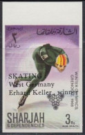 Sharjah Mi.Nr. 415B Olympia 1968 Grenoble, Eisschnelllauf, M.Aufdr. (3) - Sharjah