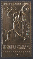 Sharjah Mi.Nr. 491A (Goldfolie) Olympia 1968 Mexiko, Gewichtheben (30) - Sharjah