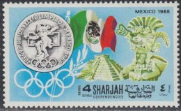 Sharjah Mi.Nr. 501A Geschichte Der Olympischen Spiele, Mexiko 1968 (4) - Sharjah