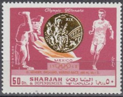 Sharjah Mi.Nr. 519A Olympia 1968 Mexiko, Sieger D.Hemery (50) - Sharjah